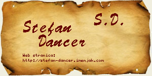 Stefan Dancer vizit kartica